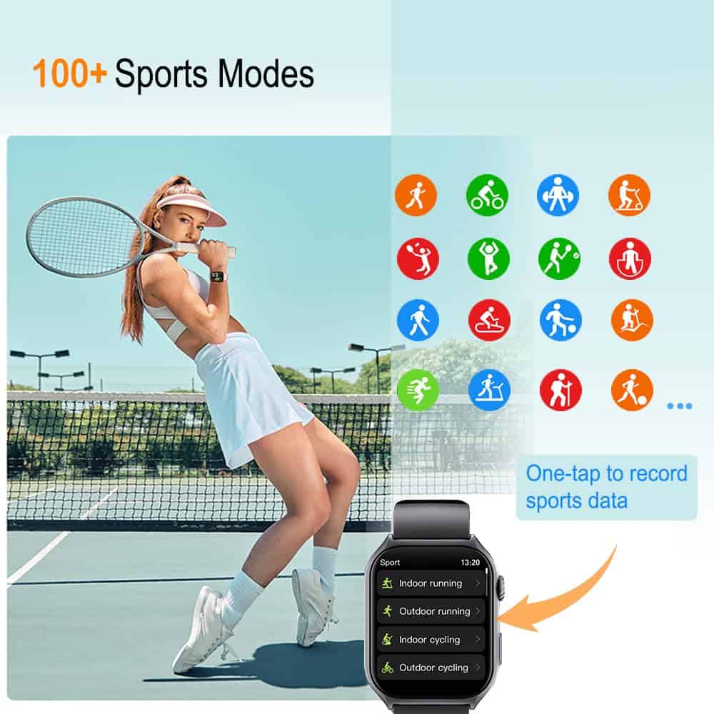 Jawploy Fitness Tracker Smart Watch (Responder/Hacer - Imagen 4