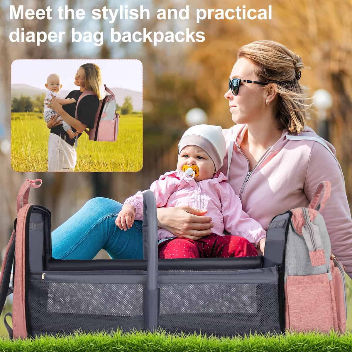 Mochila para Pañales Shengmeister, Bolsa de Pañales para - Imagen 8