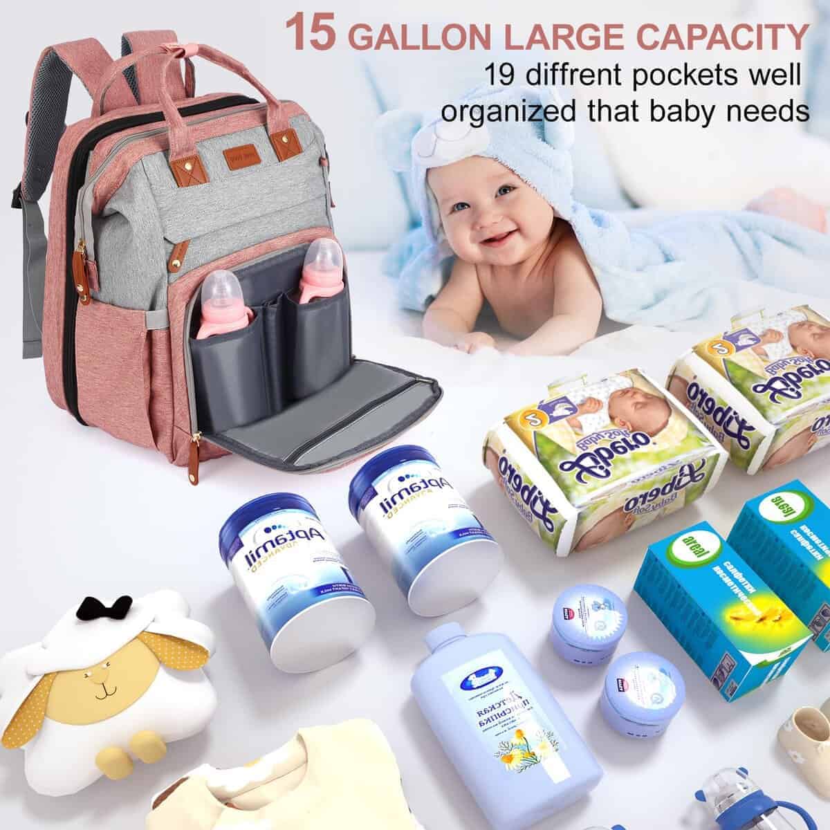 Mochila para Pañales Shengmeister, Bolsa de Pañales para - Imagen 3