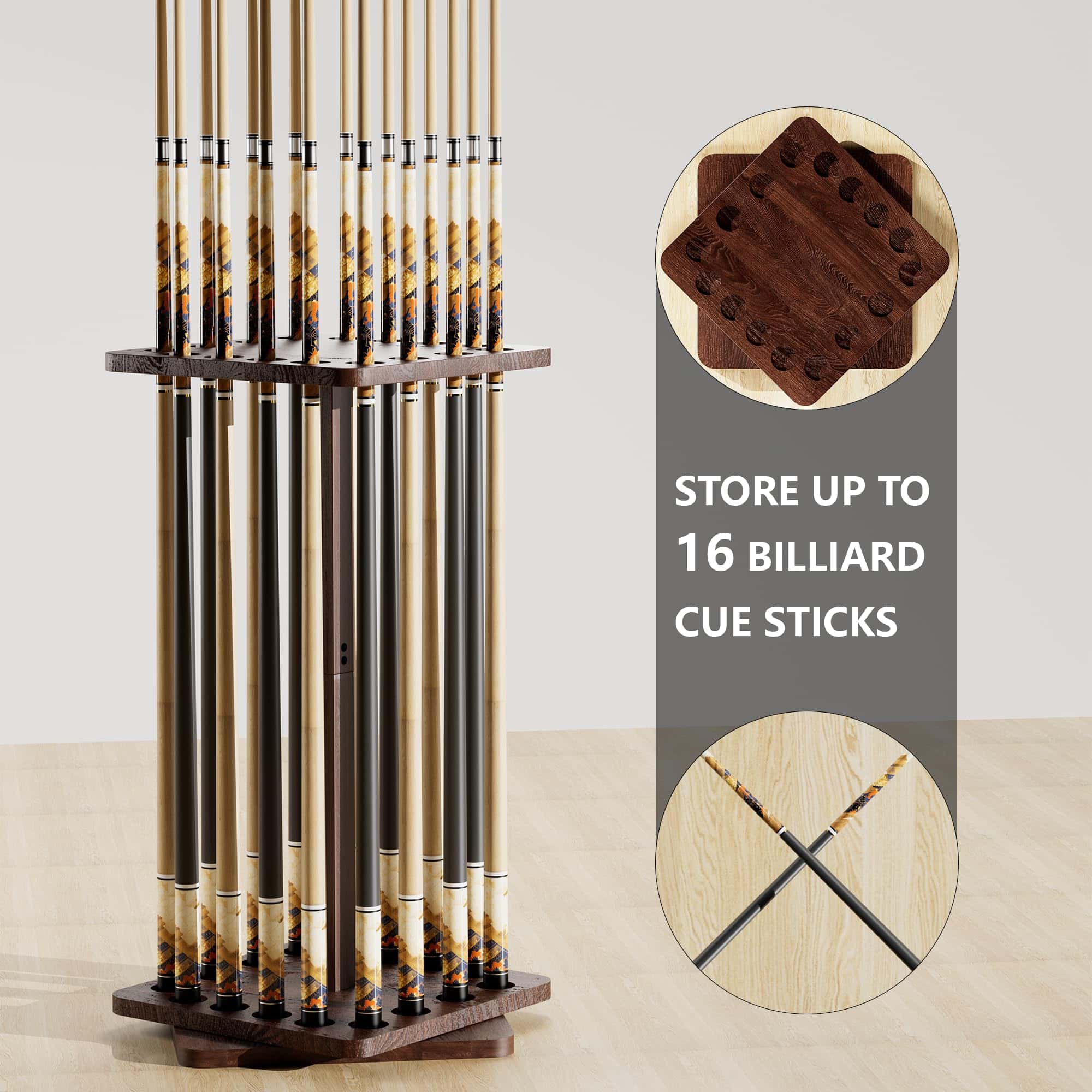 Porta Partes para Palos de Billar para Sala de Billar, - Imagen 3