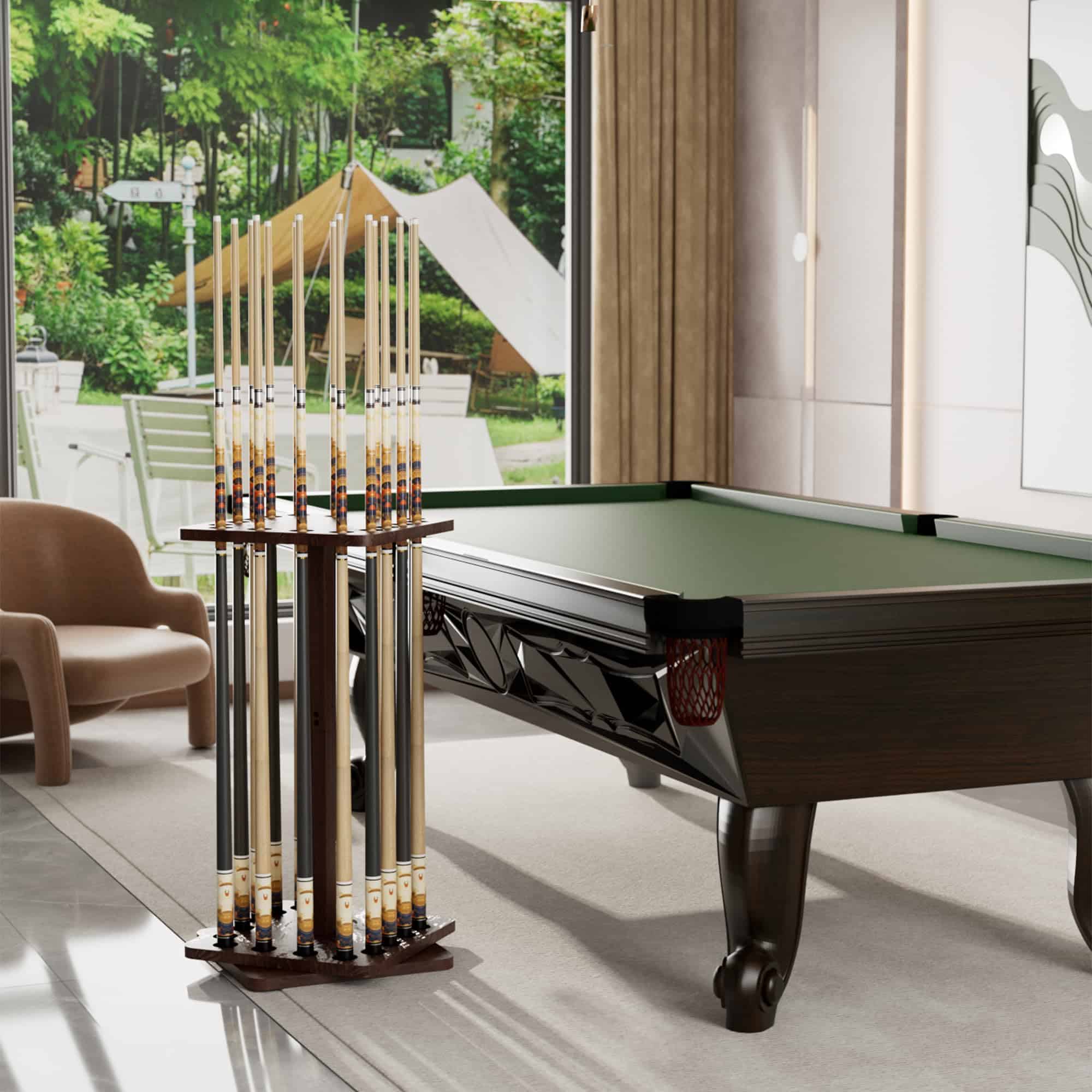 Porta Partes para Palos de Billar para Sala de Billar, - Imagen 9