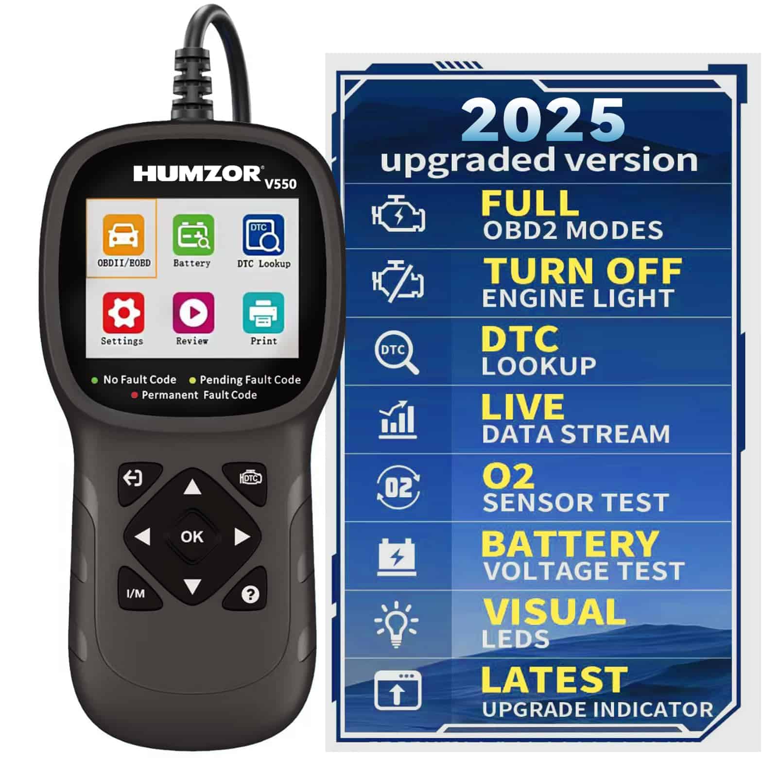 SAZDOLN V550 OBD2-Scanner, Herramienta de Diagnóstico para - Imagen 10