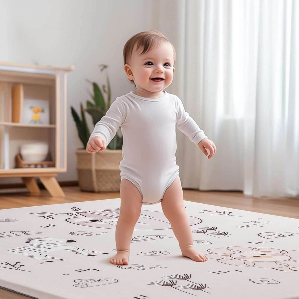 ROBOTIME Tapete de Juego para Bebés, 50 x 50 Pulgadas - Imagen 9