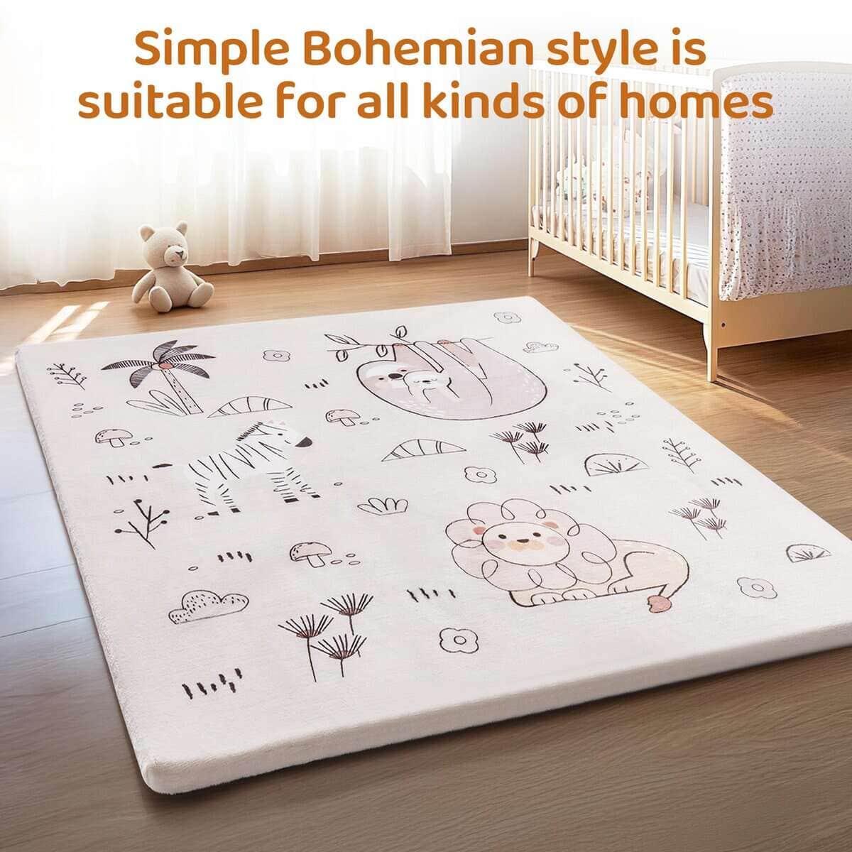 ROBOTIME Tapete de Juego para Bebés, 50 x 50 Pulgadas - Imagen 6