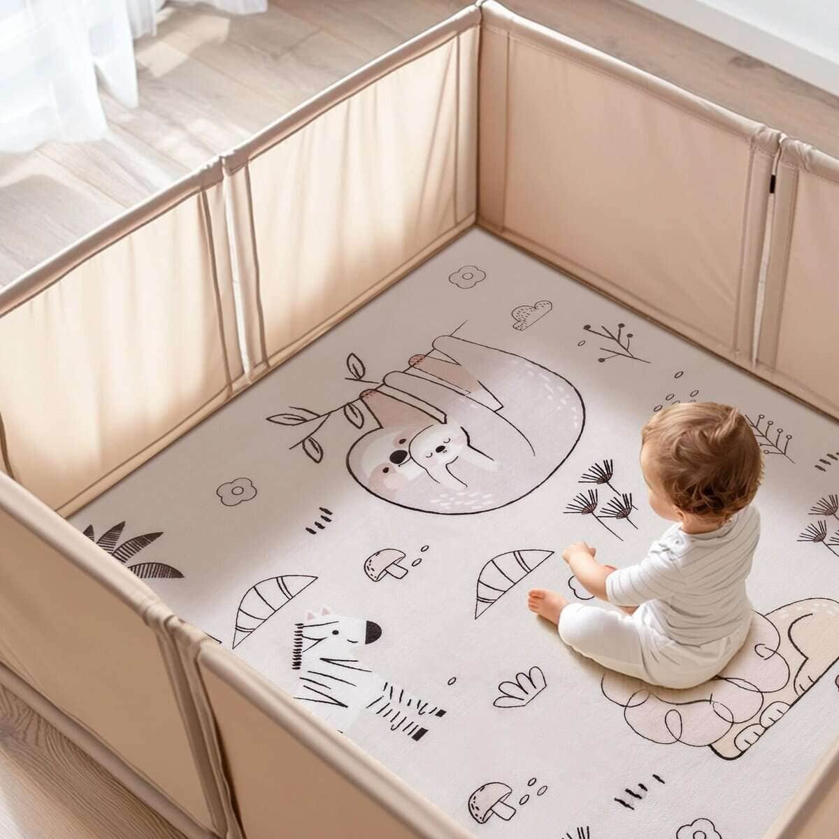 ROBOTIME Tapete de Juego para Bebés, 50 x 50 Pulgadas - Imagen 7