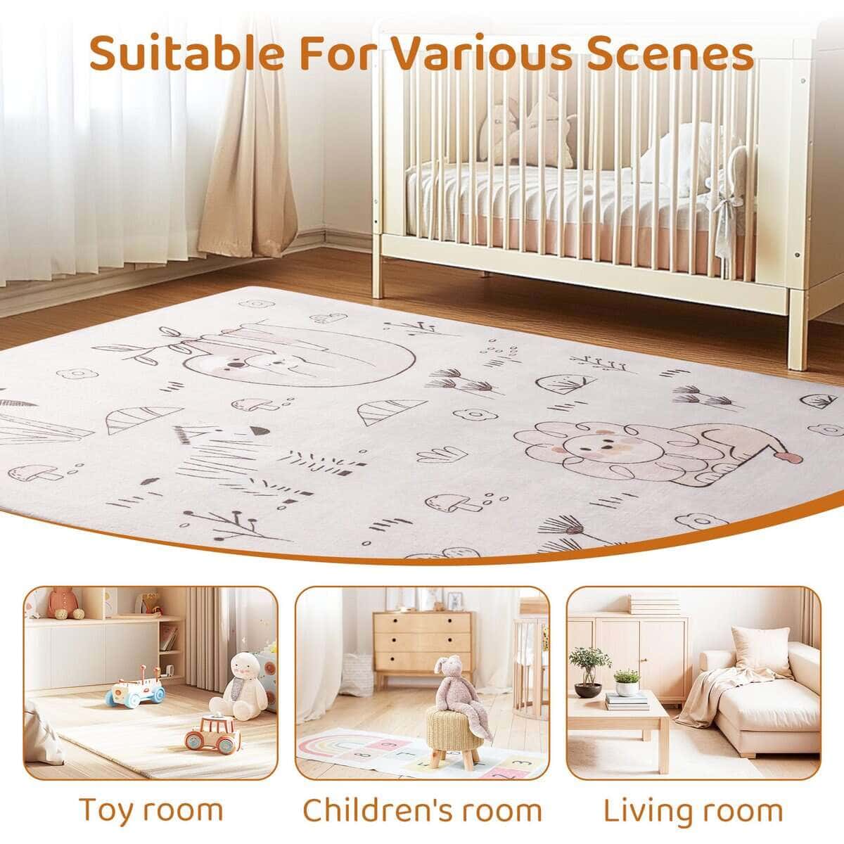 ROBOTIME Tapete de Juego para Bebés, 50 x 50 Pulgadas - Imagen 10