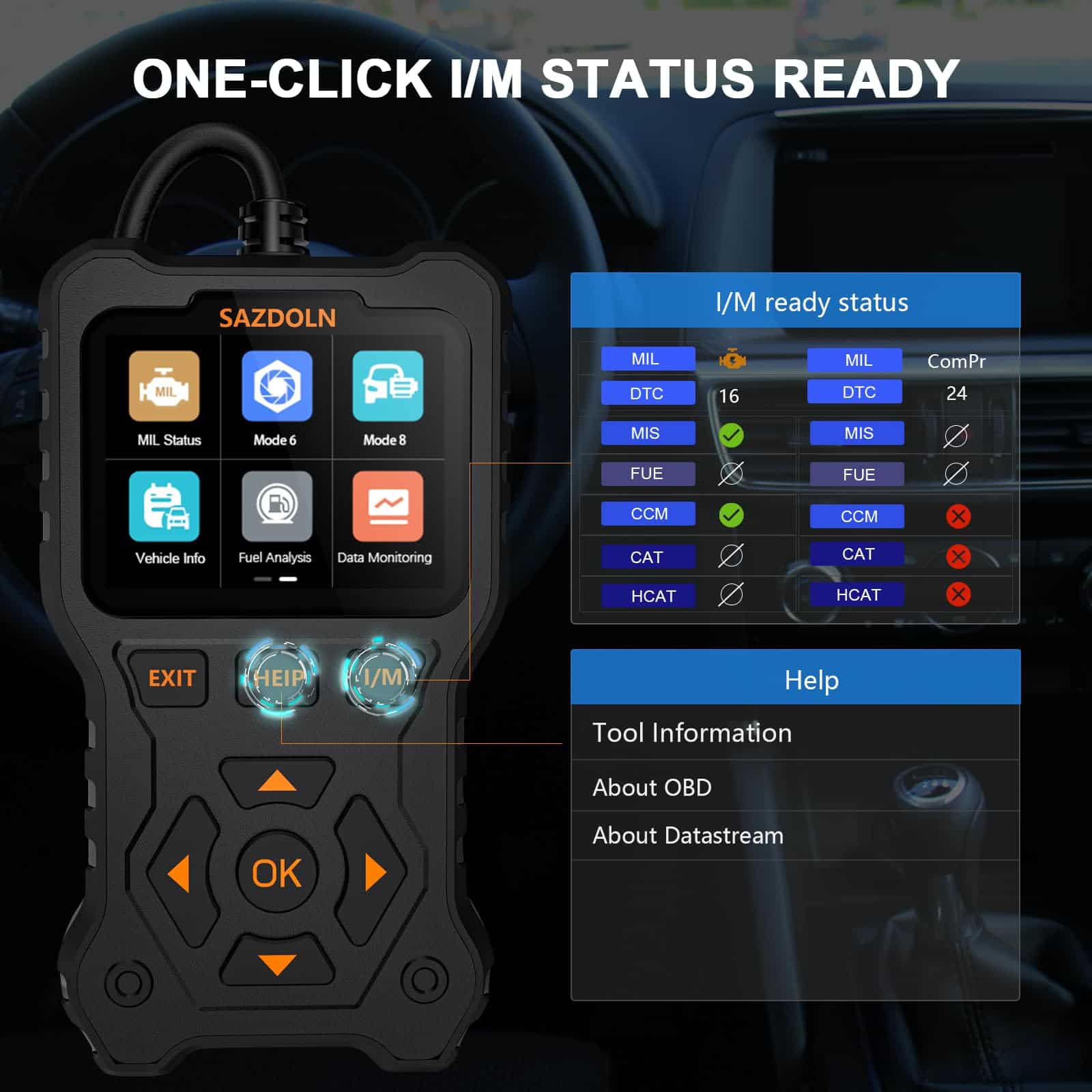 SAZDOLN S510 OBD2 Scanner - Herramienta Avanzada de - Imagen 4