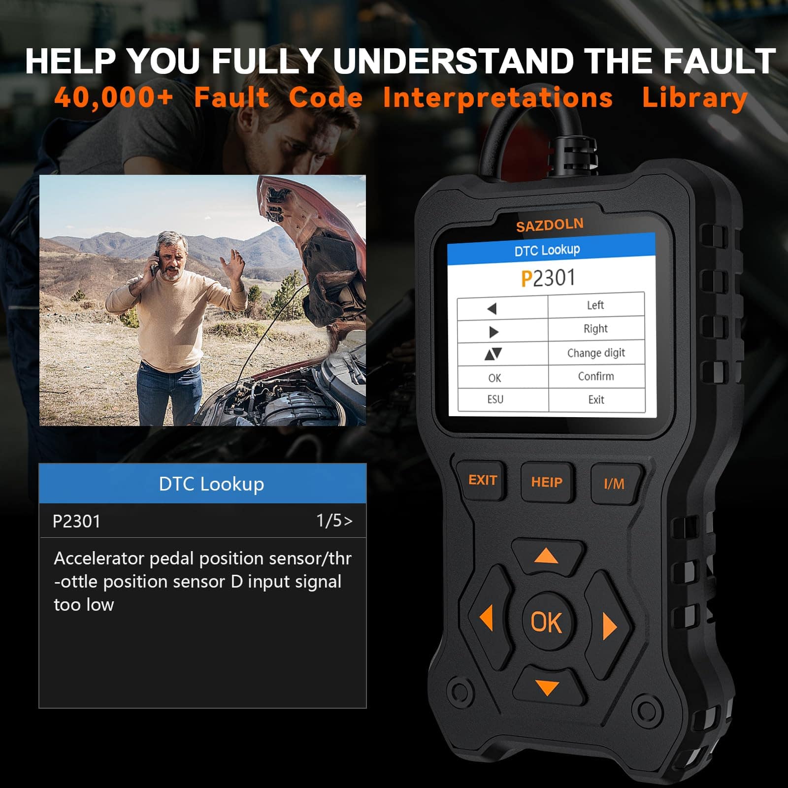SAZDOLN S510 OBD2 Scanner - Herramienta Avanzada de - Imagen 5