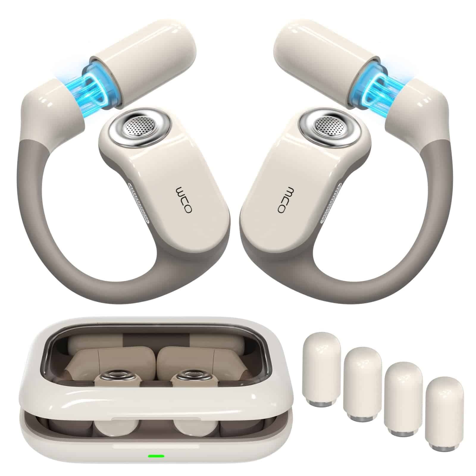 Audífonos de oído abierto OJW con ganchos para la oreja,