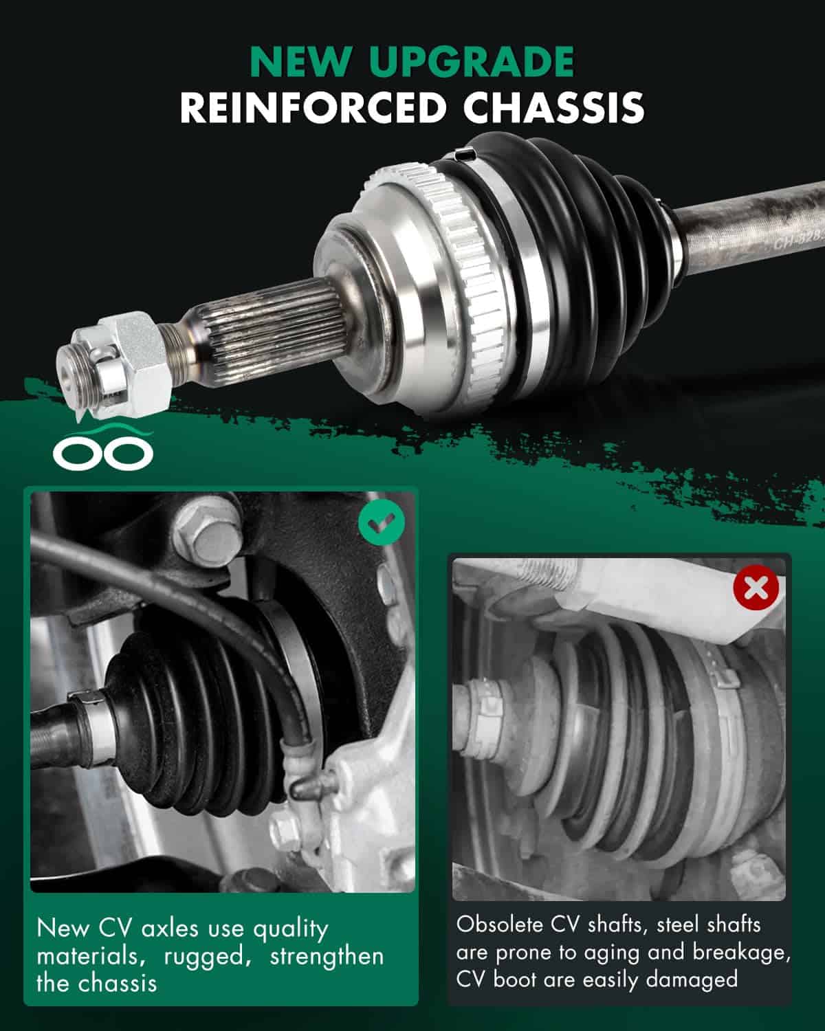 SCITOO Eje del eje de transmisión delantero izquierdo apto - Imagen 7