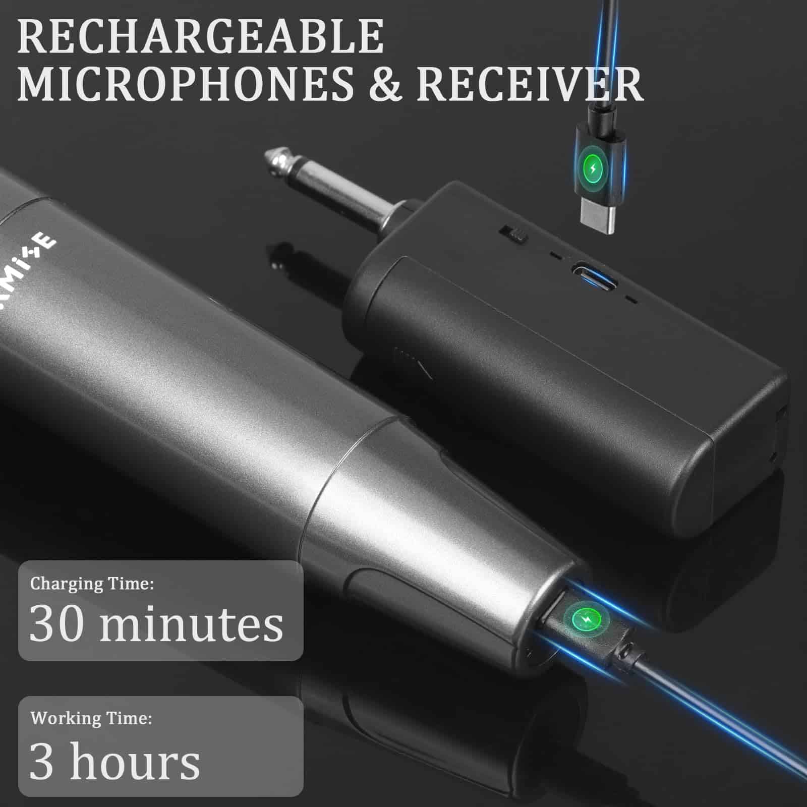 Sistema de Micrófono Inalámbrico Kmise, 2.4GHz Doble - Imagen 4