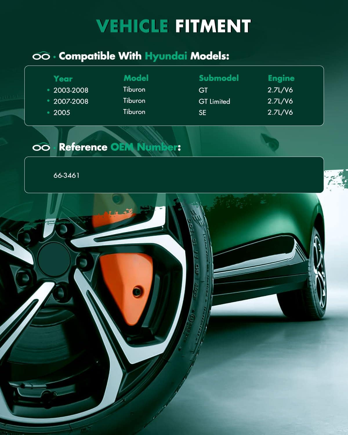 Eje de transmisión delantera izquierda para Hyundai Tiburon - Imagen 3