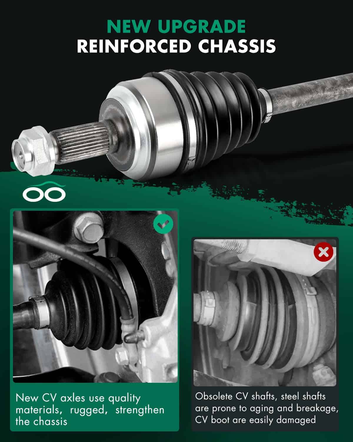 Eje de árbol de transmisión delantero izquierdo SCITOO para - Imagen 7