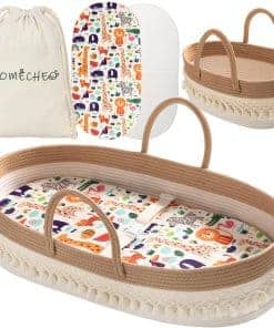 Cesta Cambiadora de Bebé, Cestas Moisés Boho para Recién