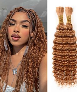 Cabello de Trenzado Humano 18 Pulgadas 100g Rubia Miel Onda