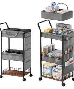 Organizador de pañales BBLIKE de 3 niveles - Carrito de