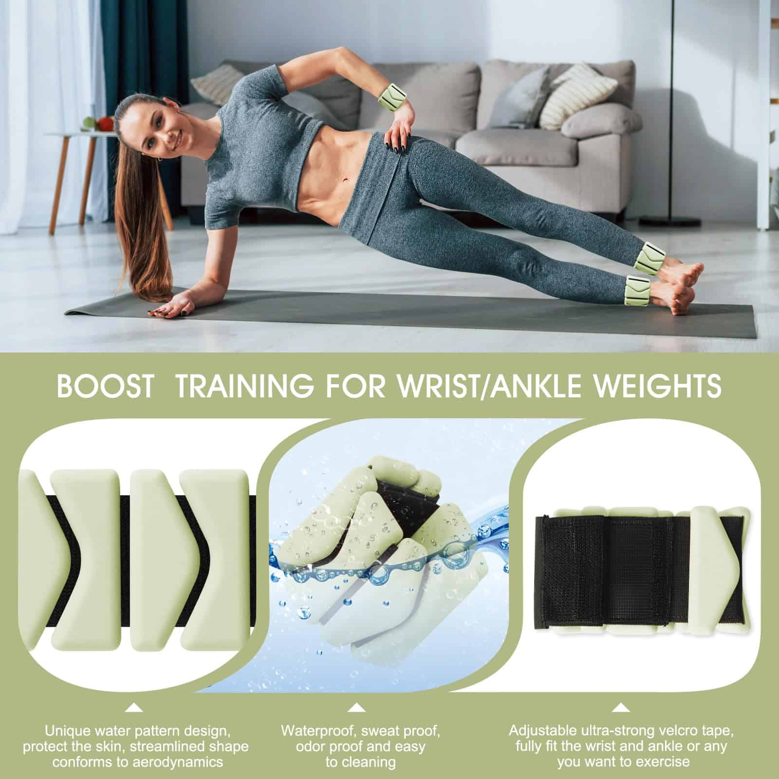 Pesas para muñecas, Pesas para muñecas y tobillos para - Imagen 4