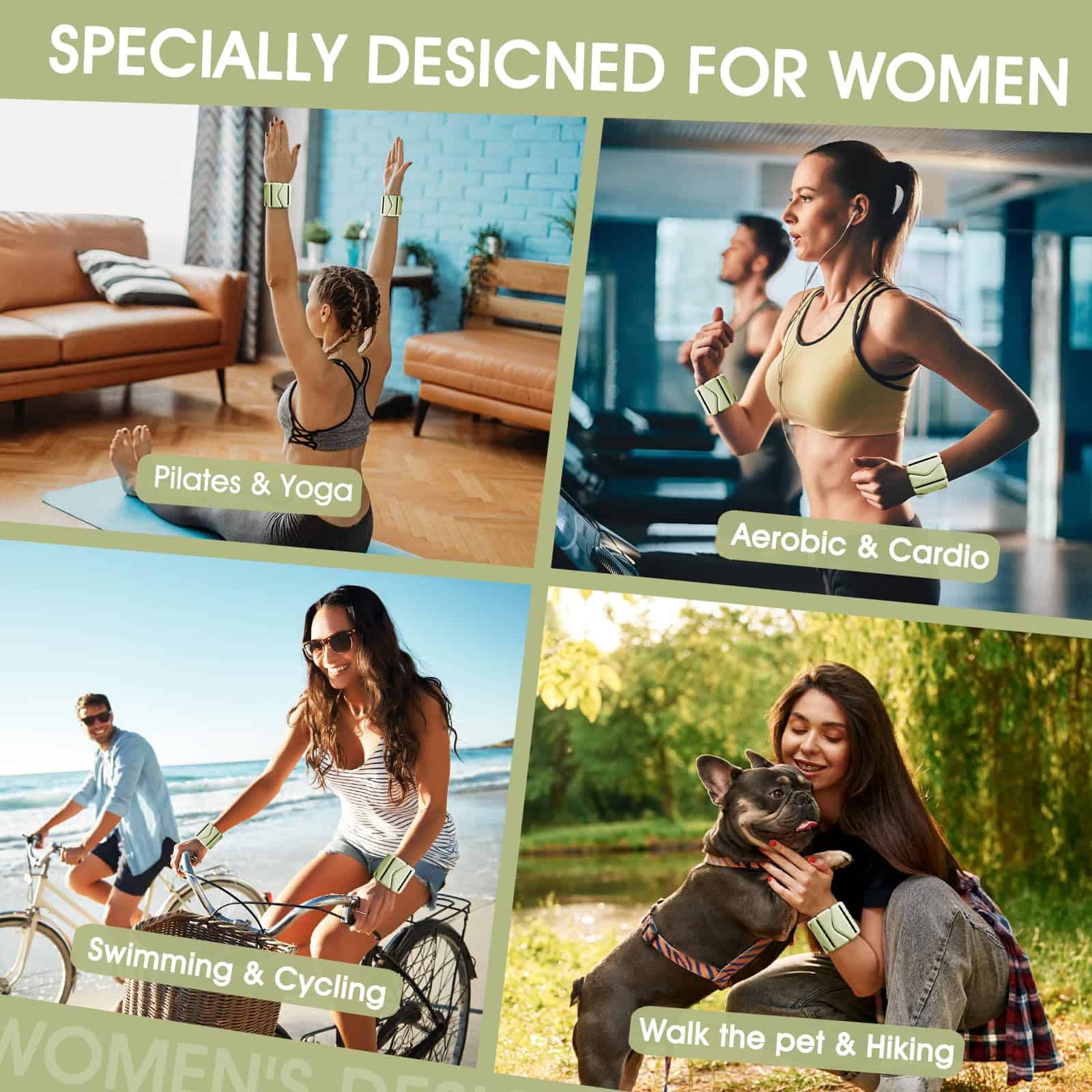 Pesas para muñecas, Pesas para muñecas y tobillos para - Imagen 8