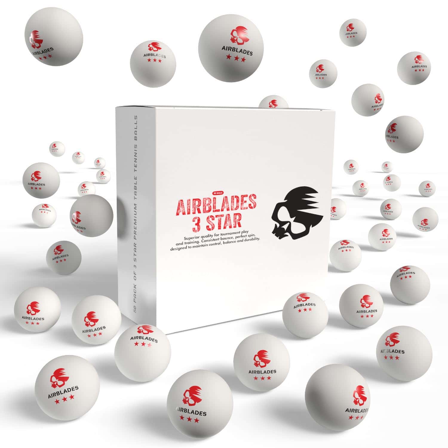 Pelotas de Ping Pong 3 Estrellas AirBlades | Alto