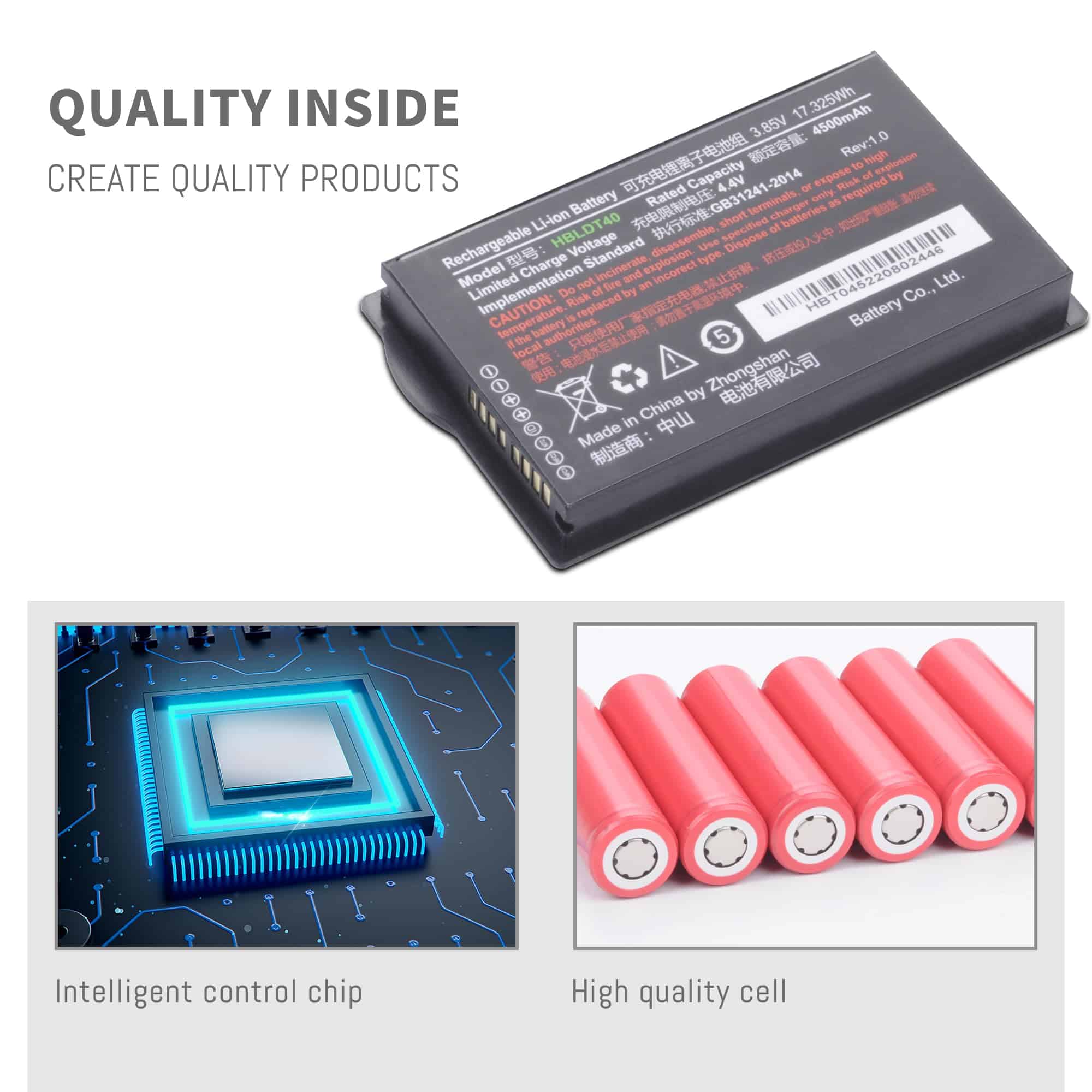 Batería HBLDT40 para escáner de códigos de barras PDA Urovo - Imagen 6