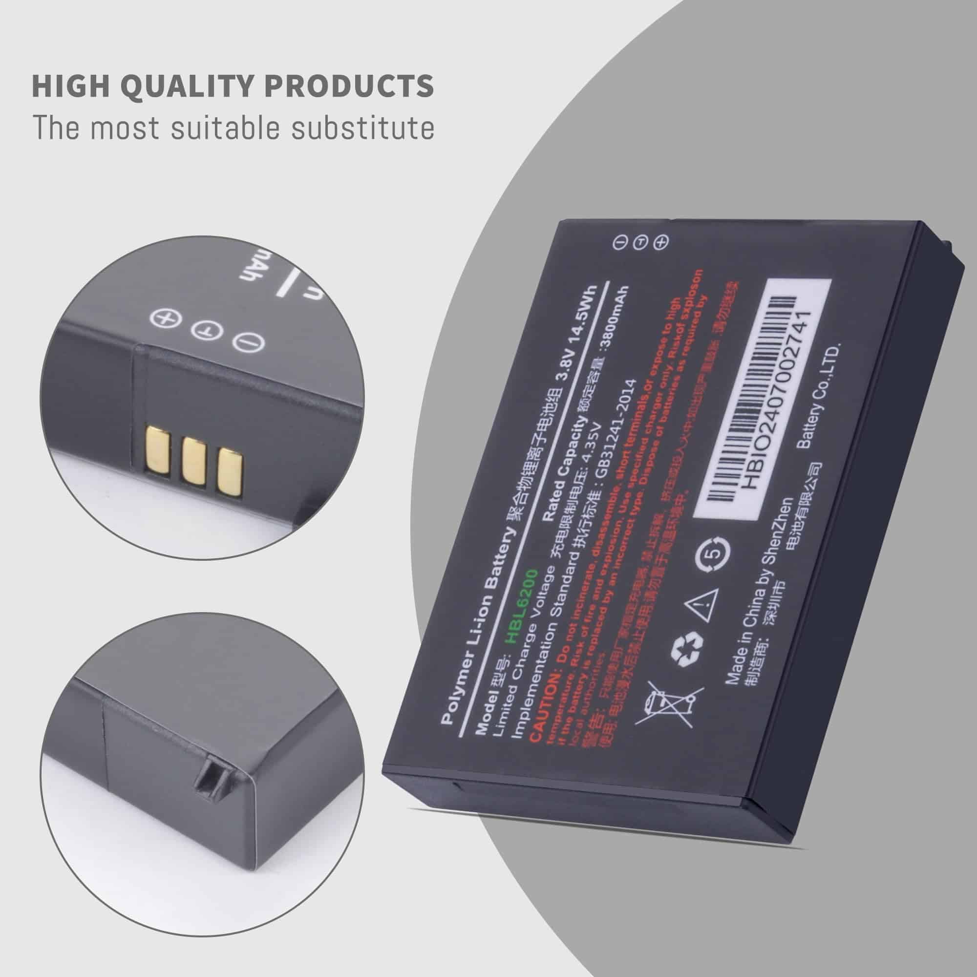 Batería HBL6200 para UROVO I6200S i6300A PDA 6200 6300 con - Imagen 5