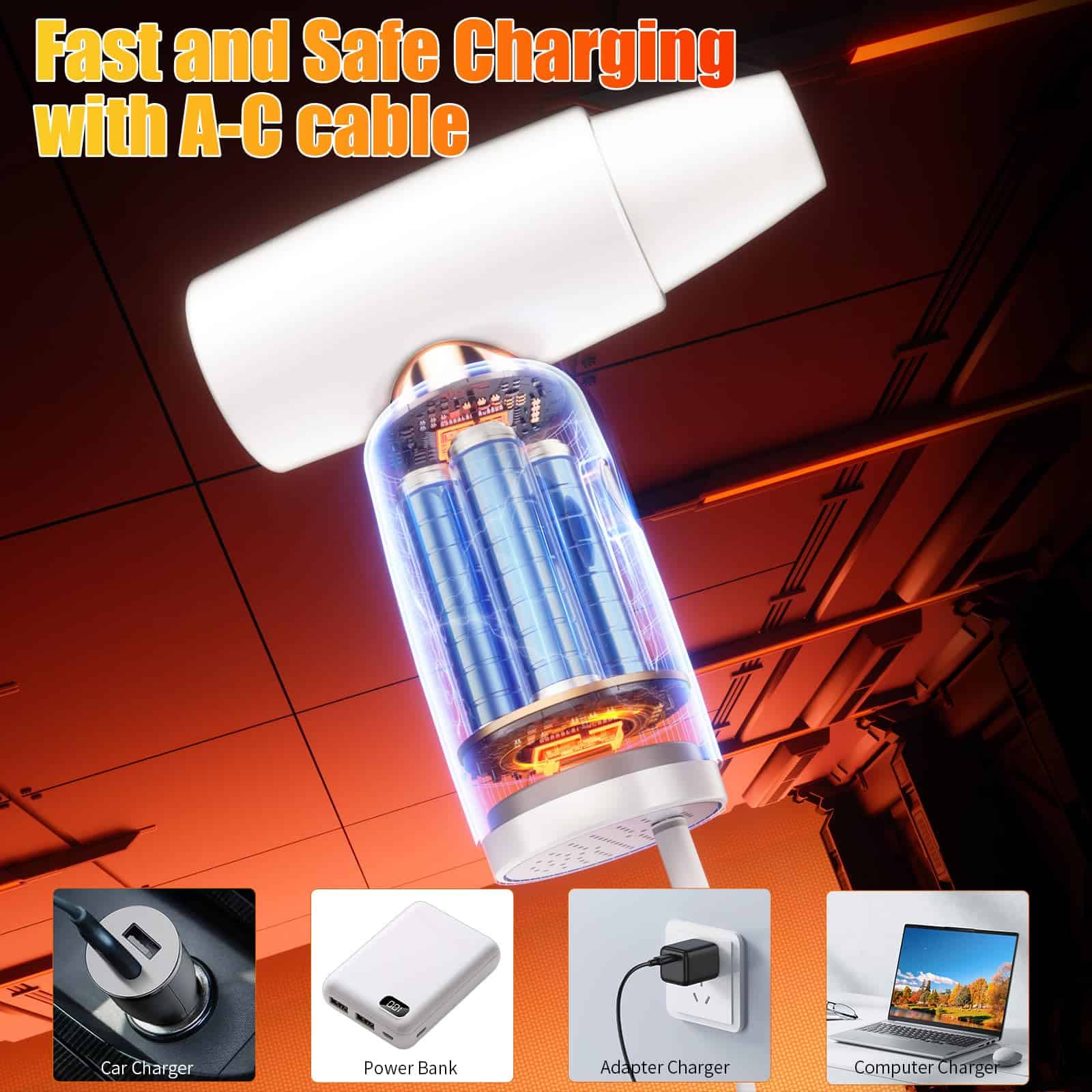 Soplador de aire comprimido inalámbrico con 4 velocidades - Imagen 3