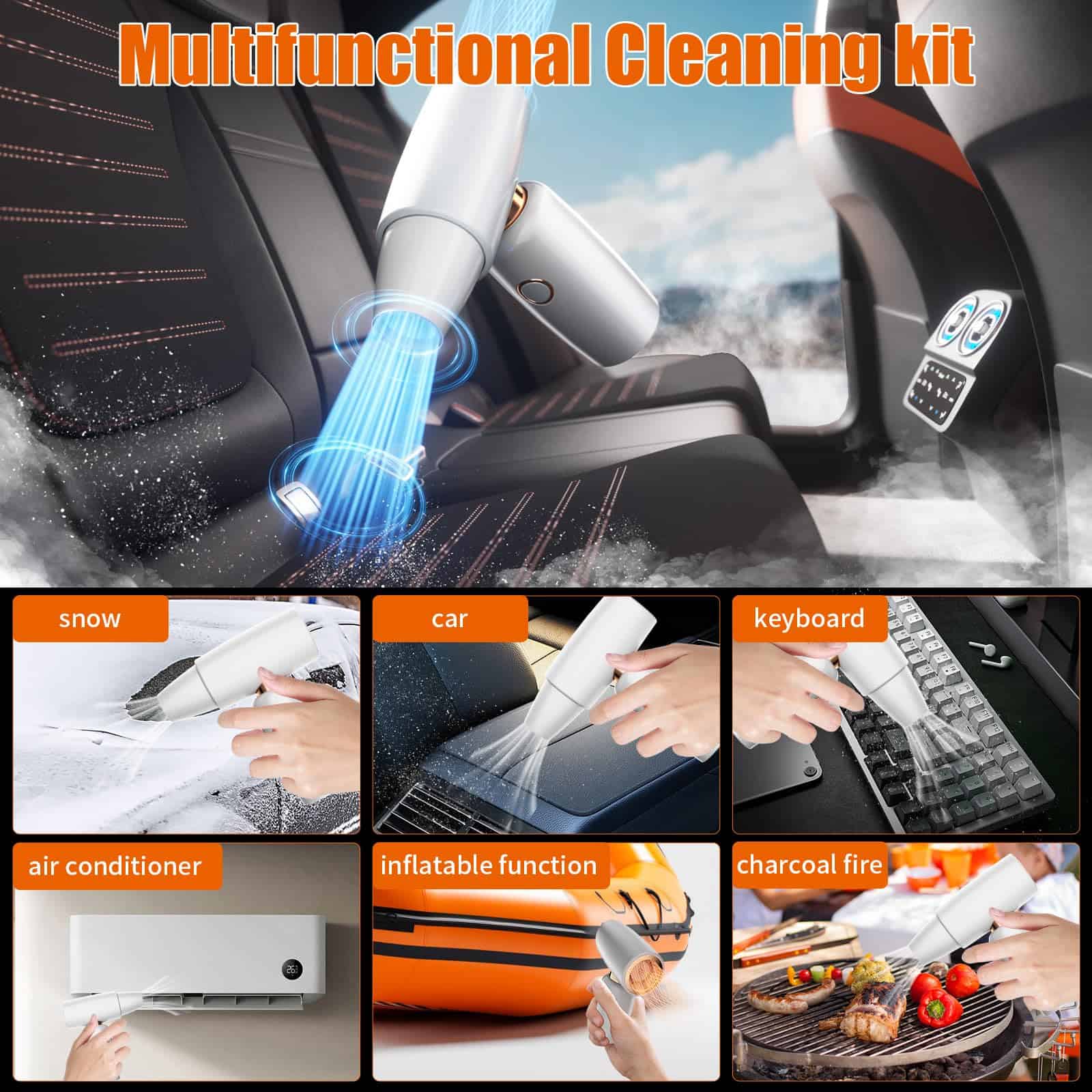 Soplador de aire comprimido inalámbrico con 4 velocidades - Imagen 5