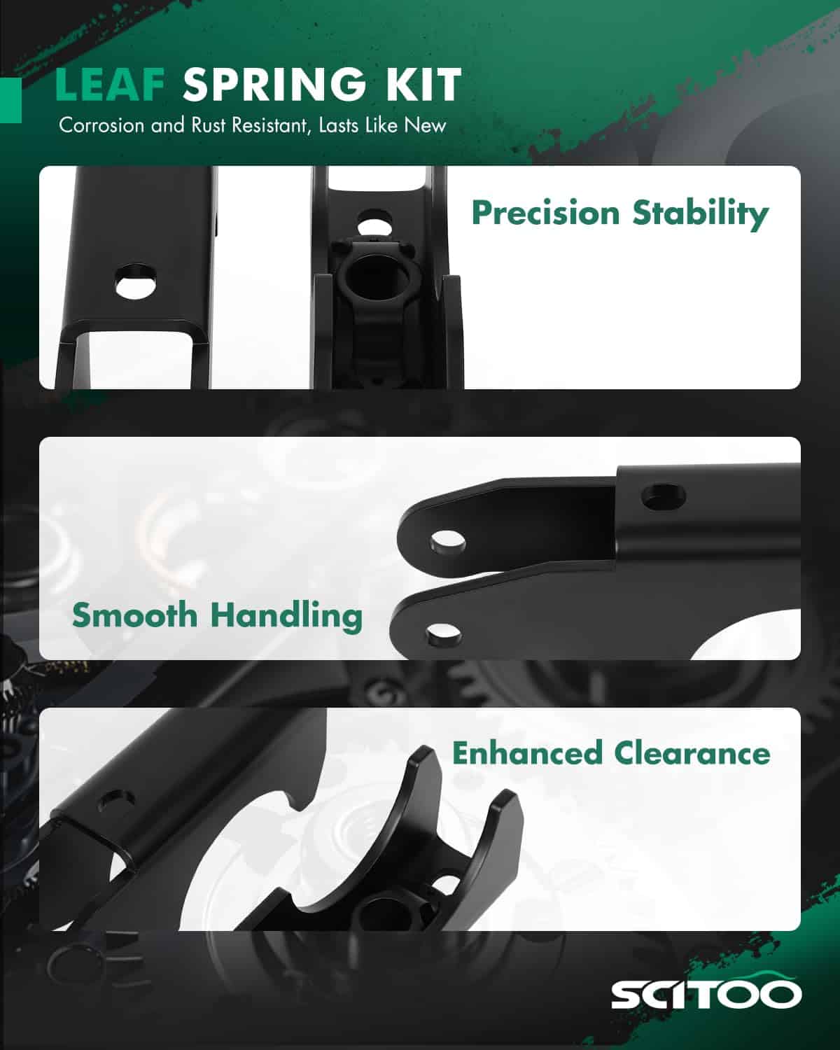 Kit de resorte de hoja SCITOO lado del conductor Rear Lower - Imagen 6