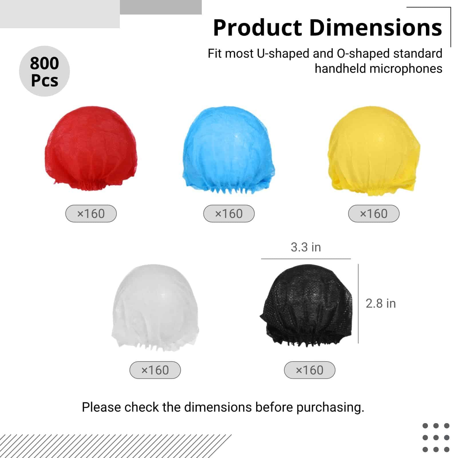 800 Pcs Cubiertas Desechables para Micrófono, Paravientos - Imagen 6