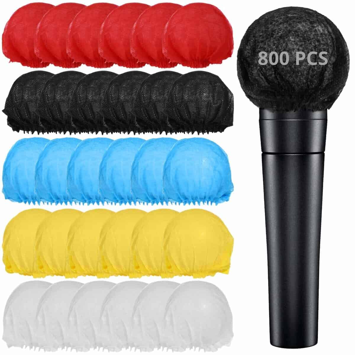 800 Pcs Cubiertas Desechables para Micrófono, Paravientos