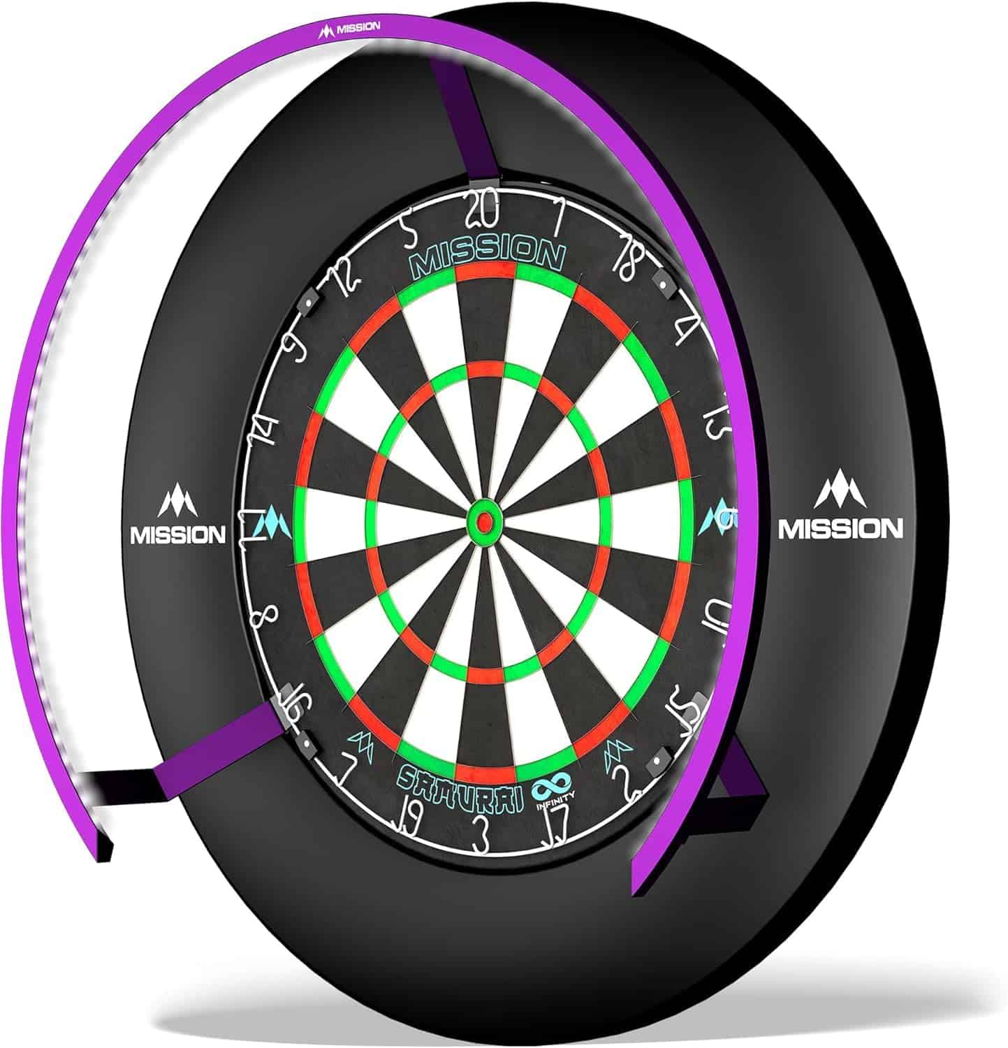Mission Darts Torus 270 | Sistema de -Púrpura Metálico