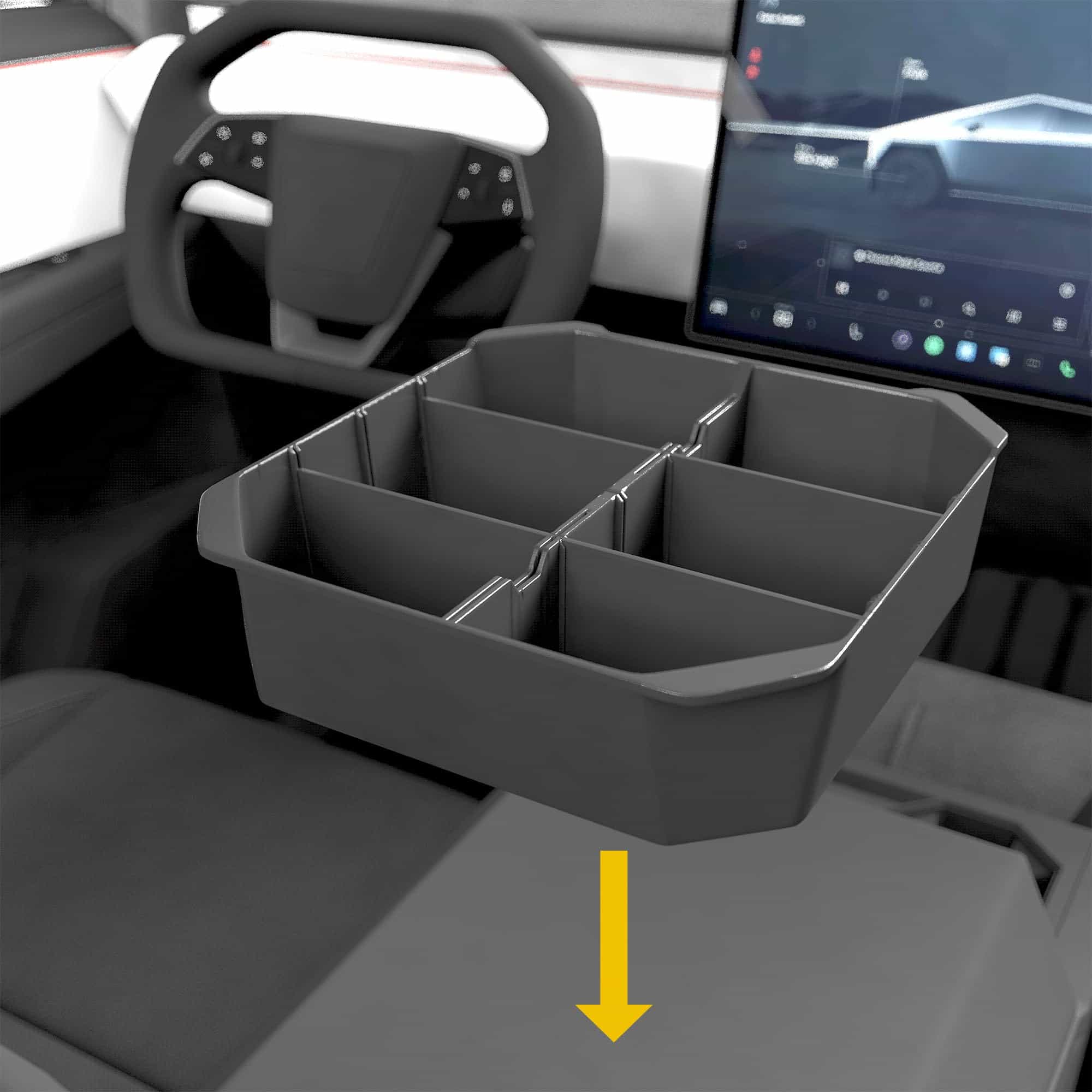 Organizador de reposabrazos TWRAPS para Tesla Cybertruck - Imagen 9
