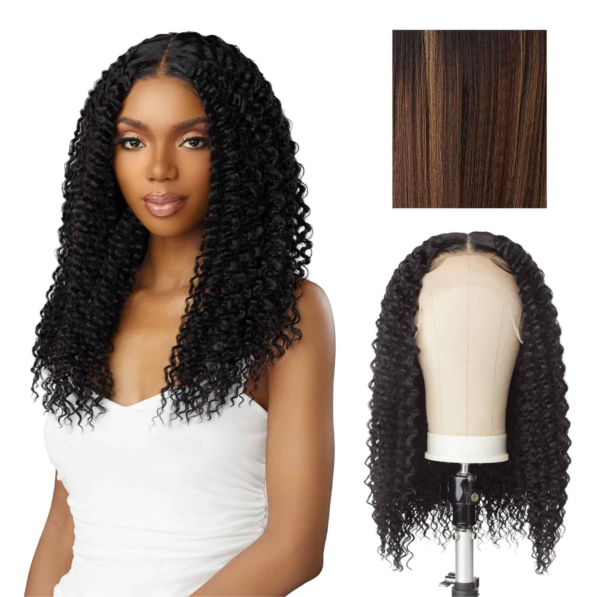 Peluca Sensationnel Butta Lace Hhm - Ondas de Agua Rizadas