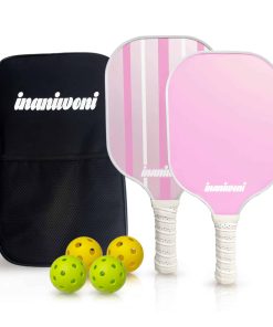 Set de 2 paletas de pickleball INANIWONI rosa - Superficie