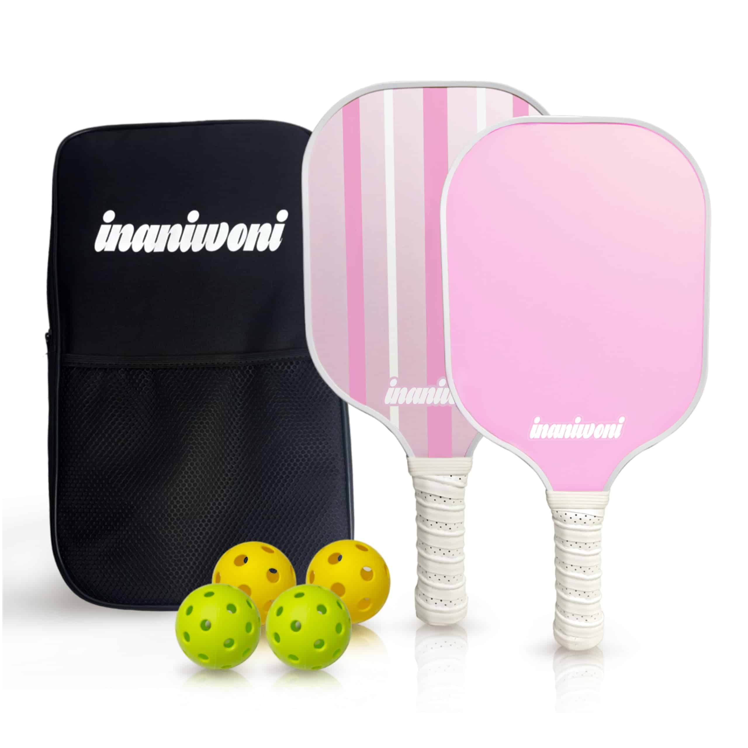 Set de 2 paletas de pickleball INANIWONI rosa - Superficie
