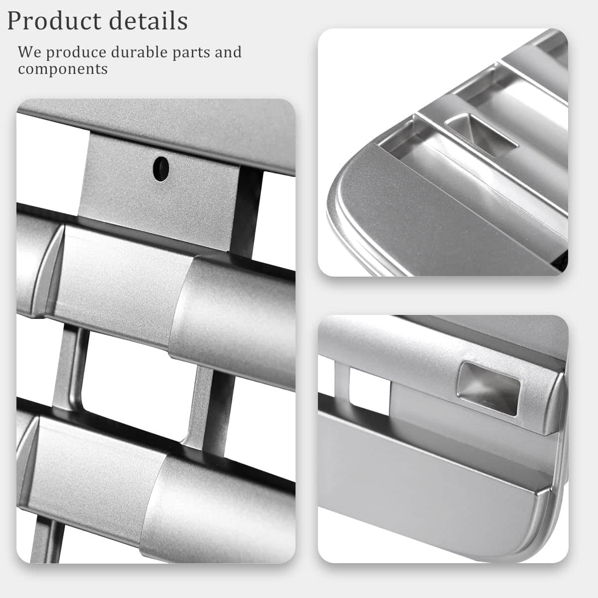 Parrilla del radiador del capó delantero -Cromo, Negro - Imagen 6