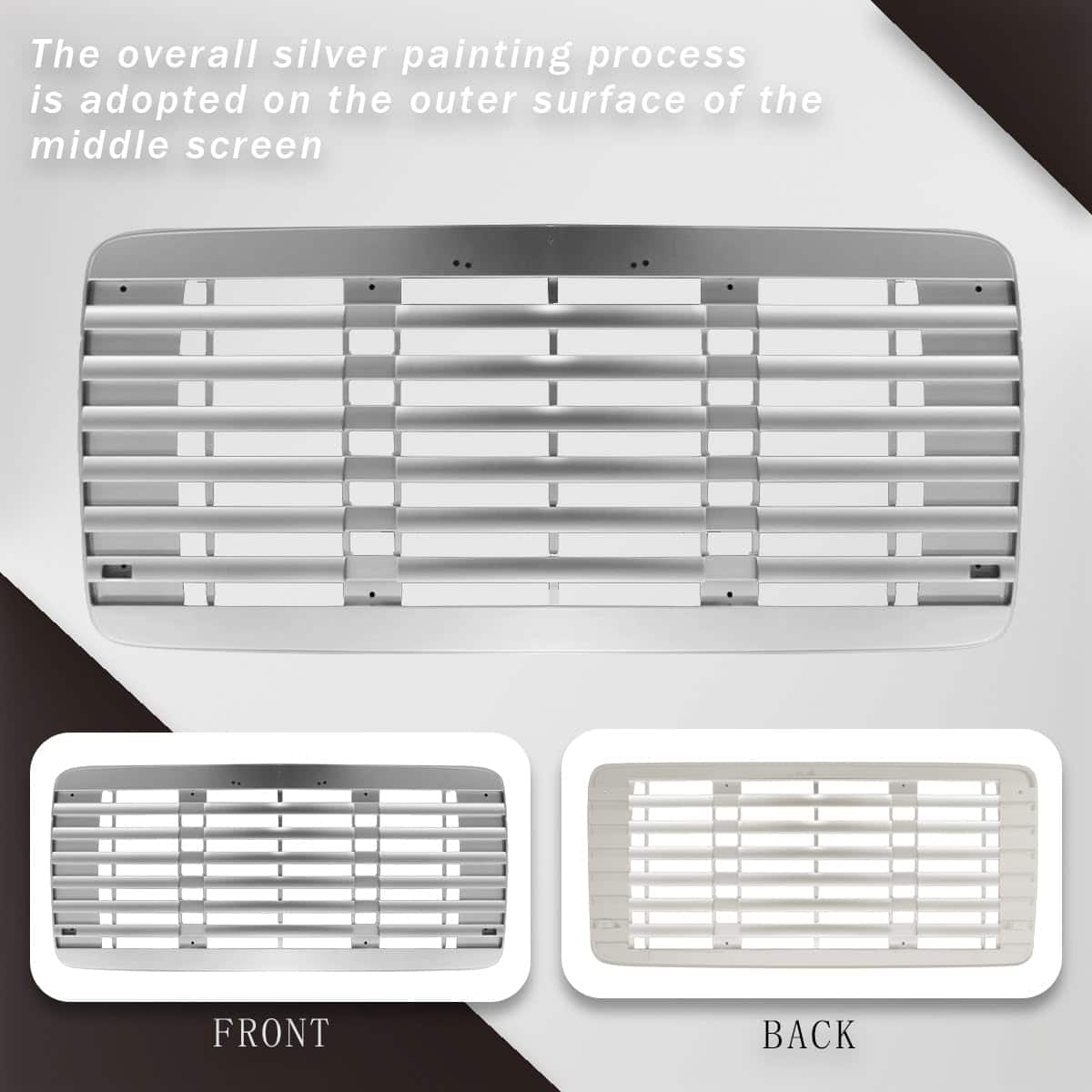 Parrilla del radiador del capó delantero -Cromo, Negro - Imagen 3