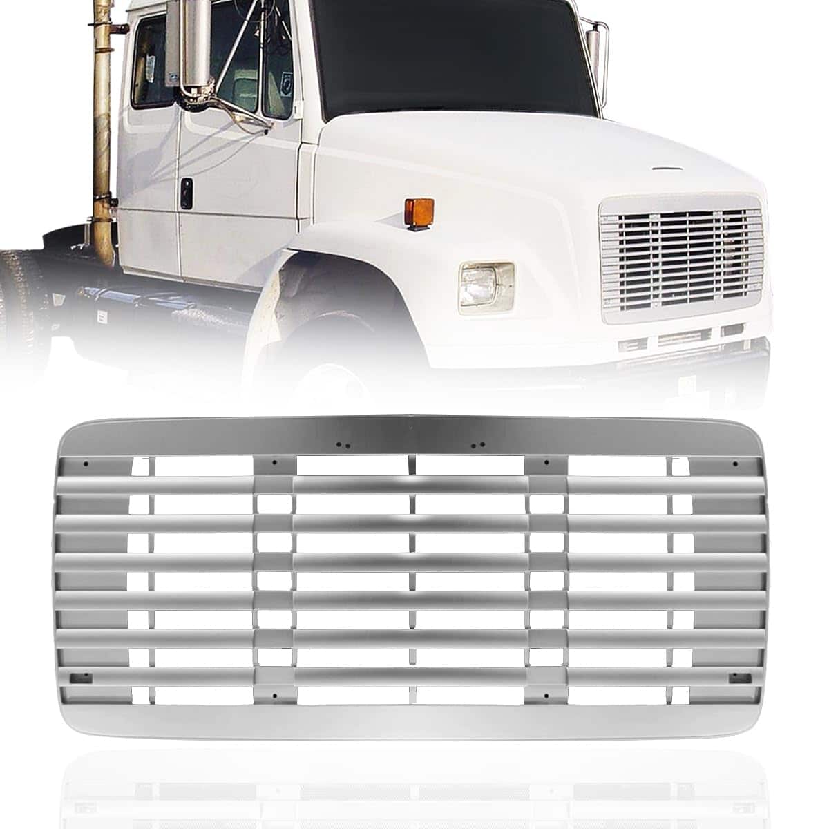 Parrilla del radiador del capó delantero -Cromo, Negro