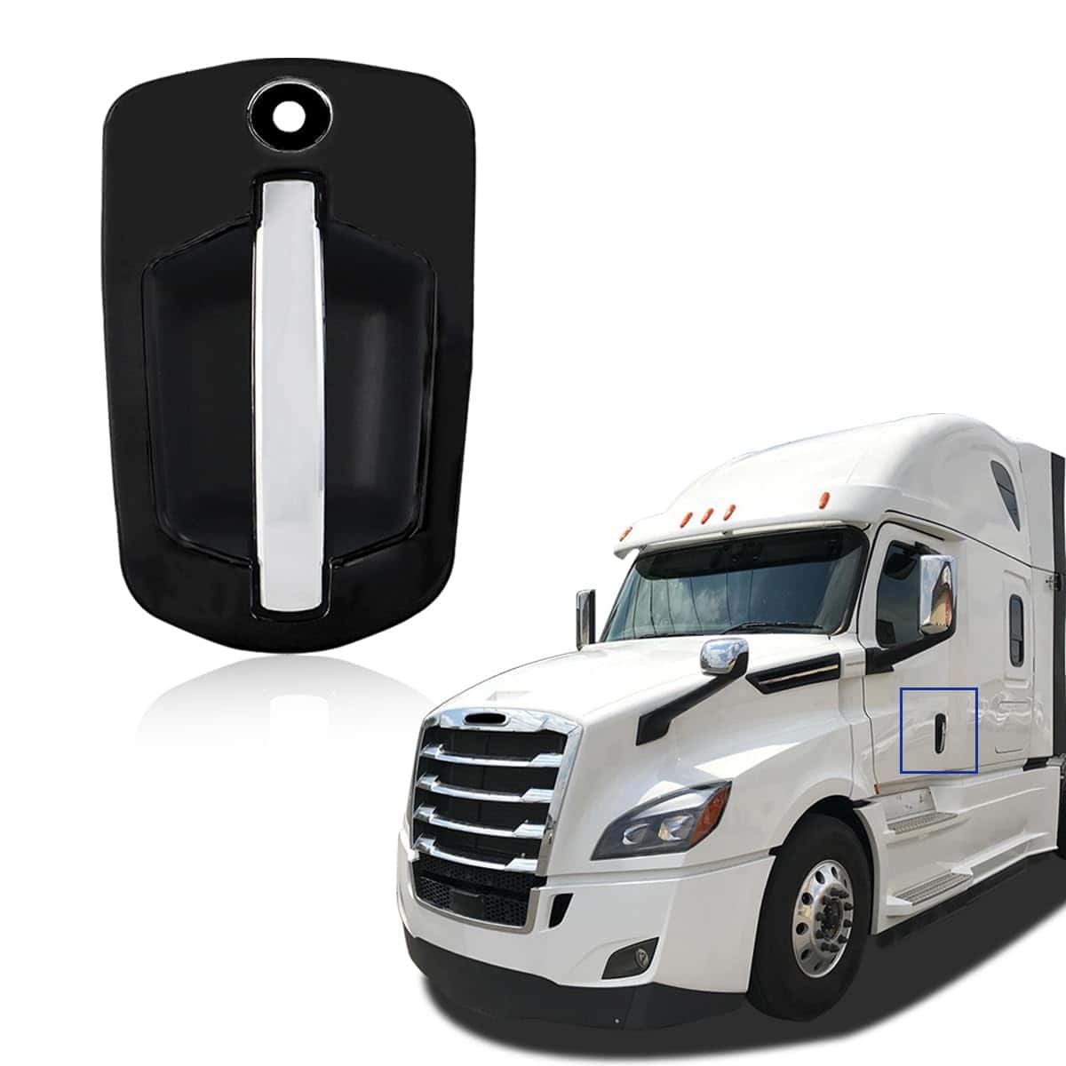 Manija de puerta exterior izquierda Easyinst, negro