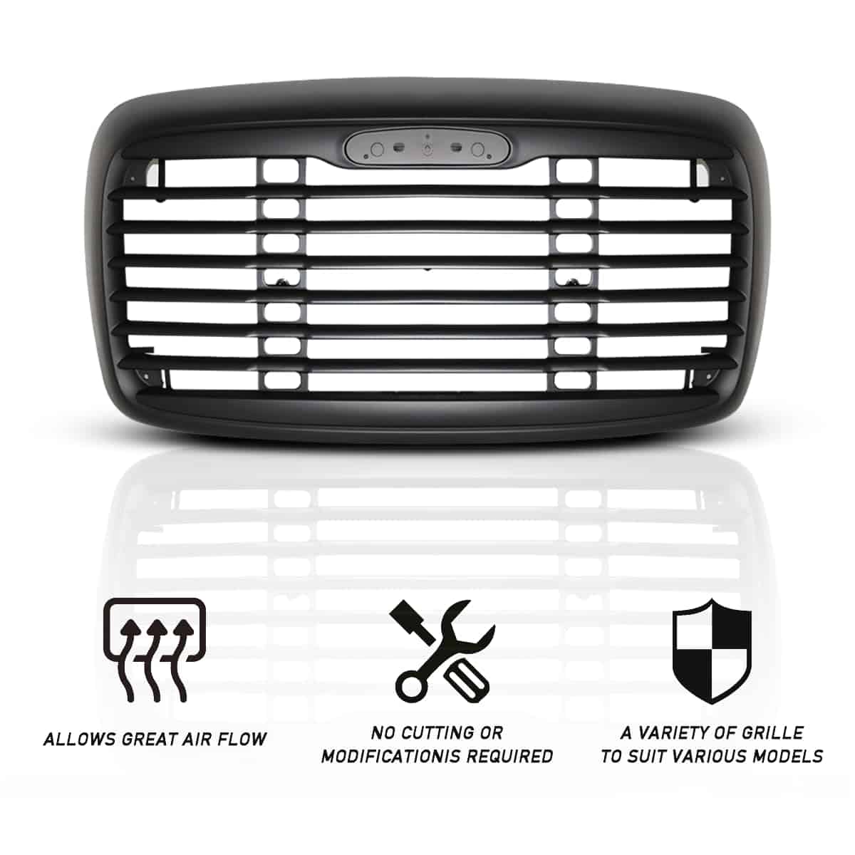 Rejilla de Radiador Delantero Negro de Repuesto Compatible - Imagen 4