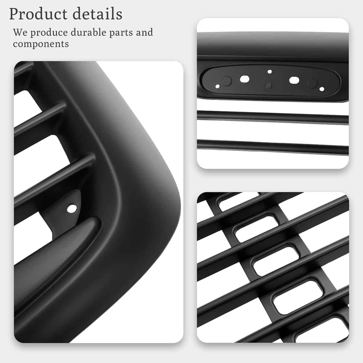 Rejilla de Radiador Delantero Negro de Repuesto Compatible - Imagen 6