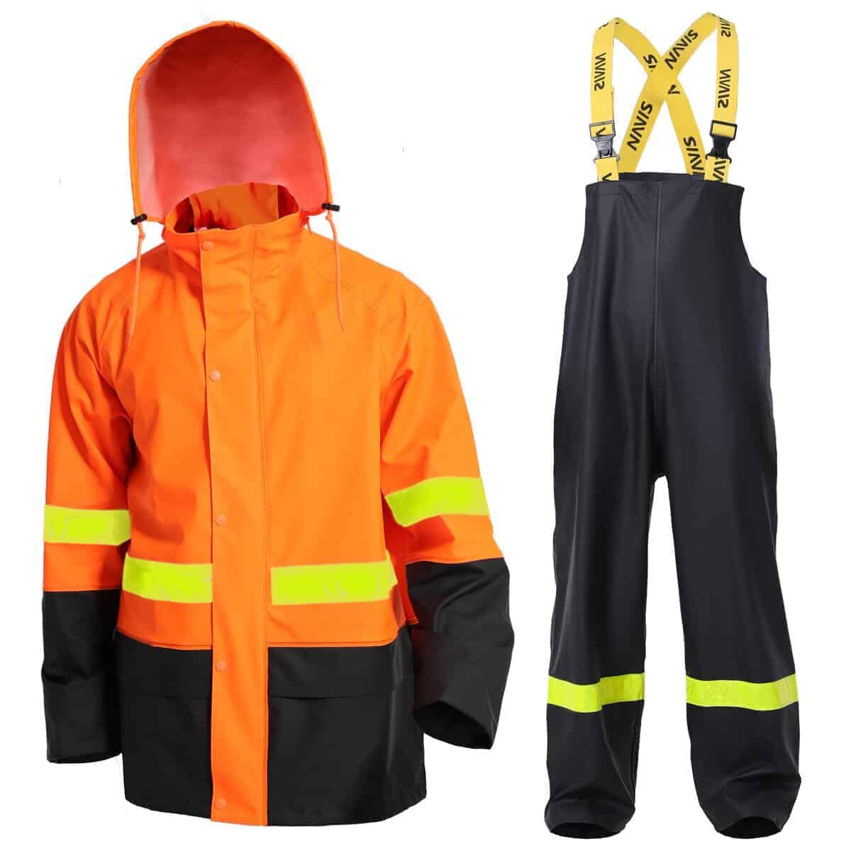 Conjunto de chaqueta impermeable con peto para pesca de