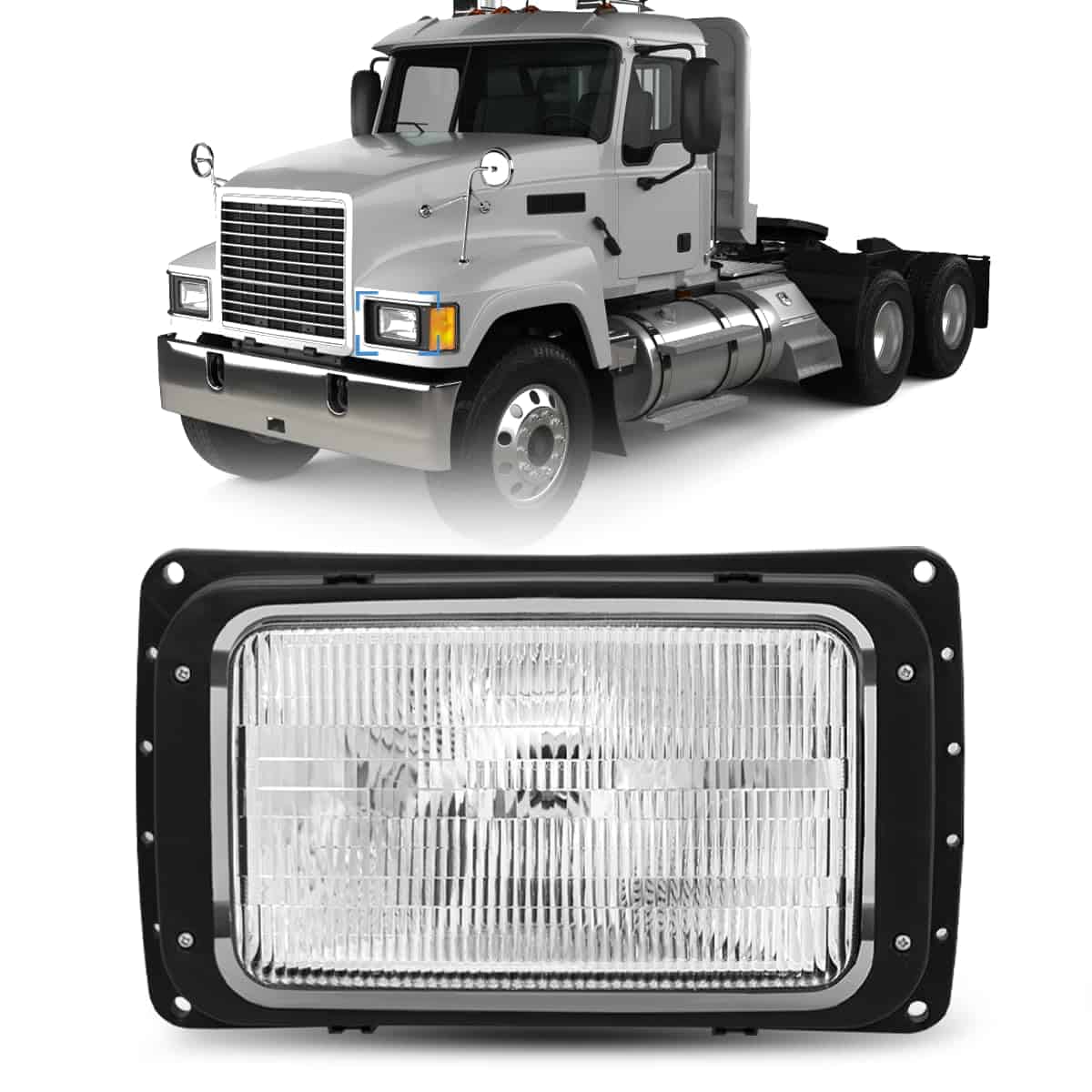 Faros Delanteros para Camión Mack CH613 CH600 RD400&600