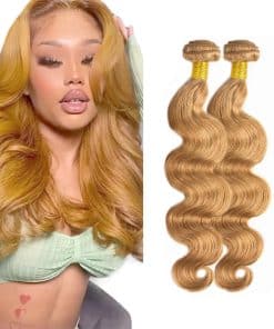 #27 Mechones Rubios Cabello Humano Lacio 20 22 Pulgadas