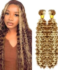 Mechones de Cabello Humano Ondulado Profundo P30/613