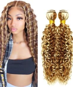 Mechones de cabello humano P30/613 Water Wave Bundles 28 30