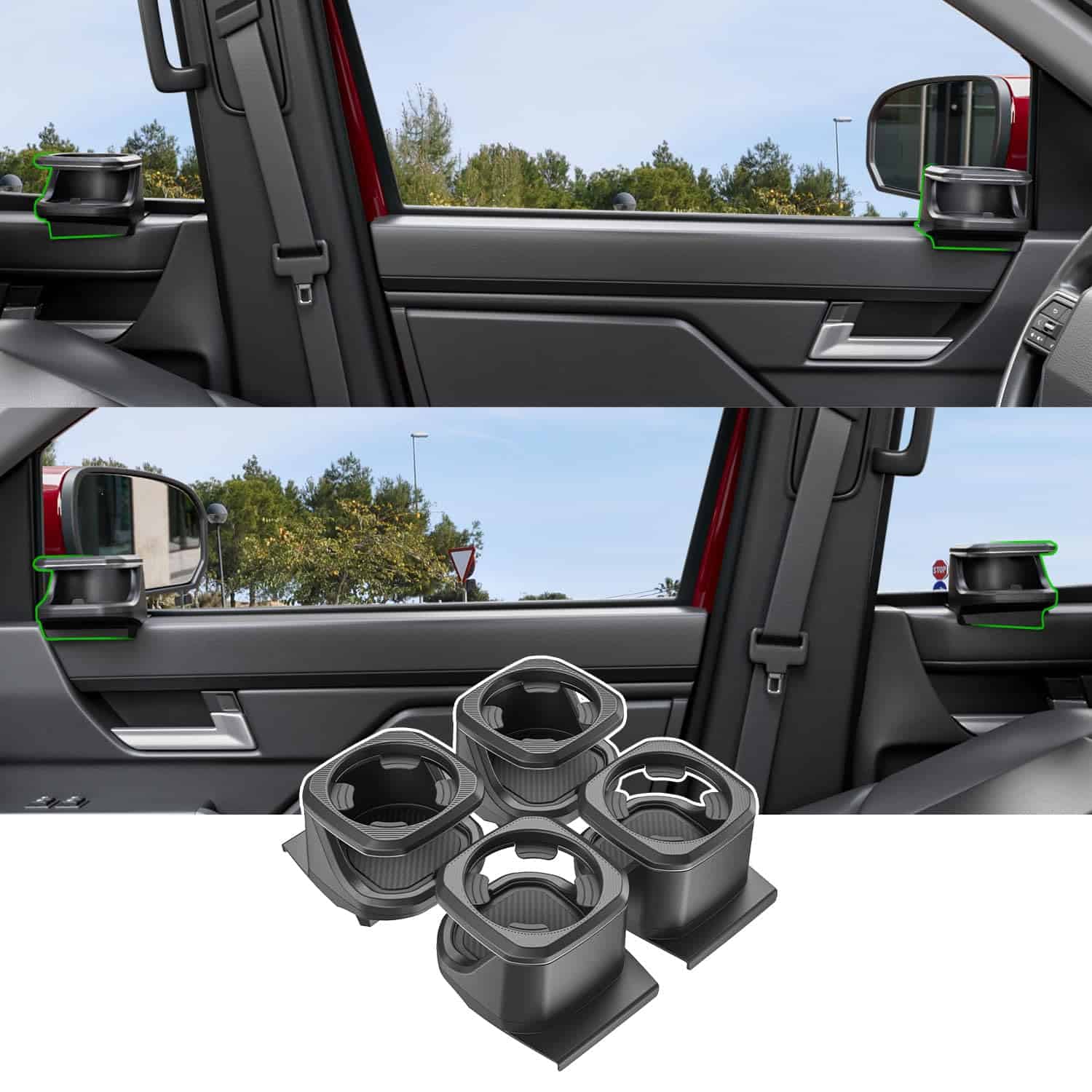 Portavasos para puerta de coche xipoqix Compatible con