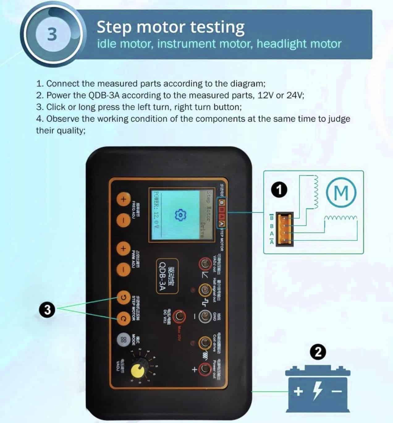 QDB-3A Probador de Bobina de Encendido, Herramienta Para - Imagen 6