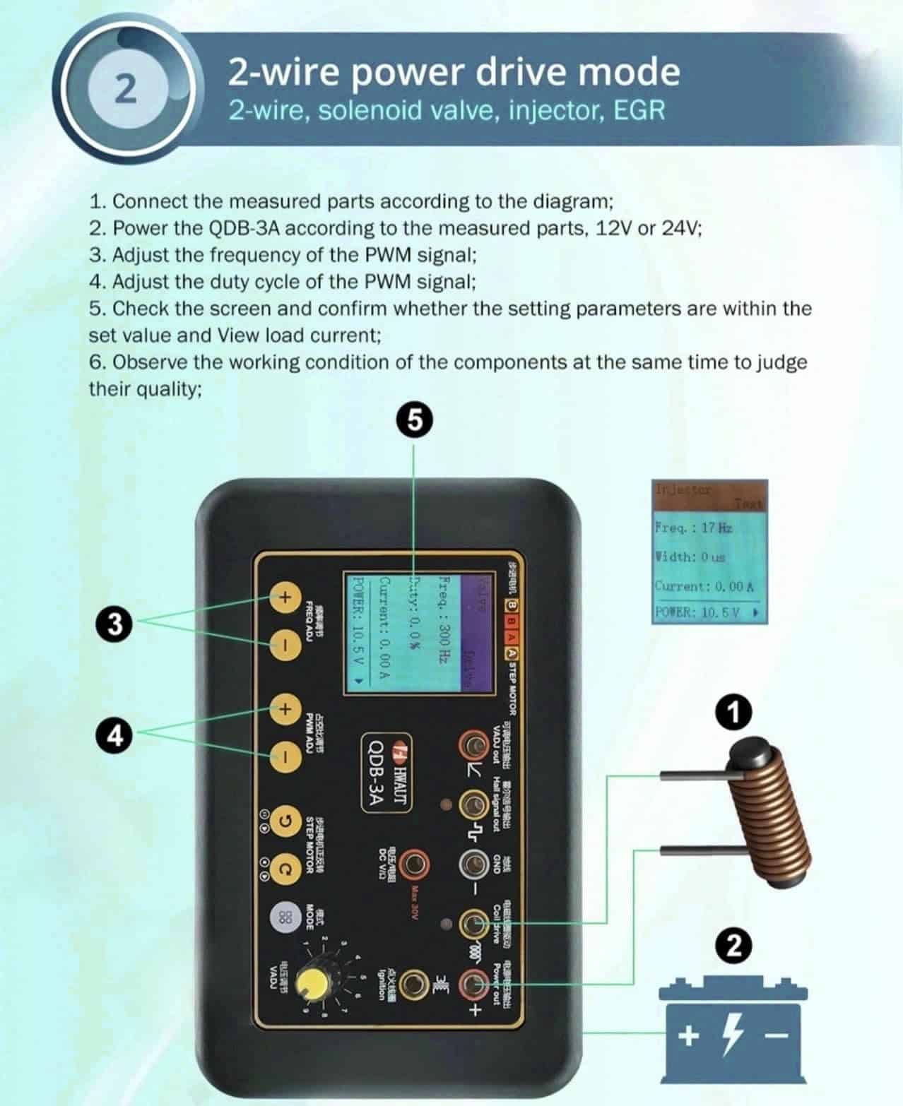 QDB-3A Probador de Bobina de Encendido, Herramienta Para - Imagen 5