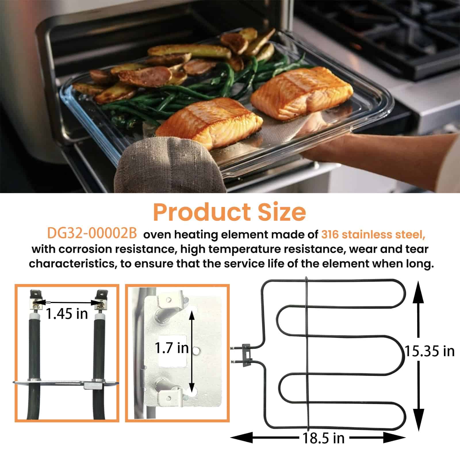 Elemento de Cocción KTXzxdr DG47-00045A Compatible con - Imagen 3